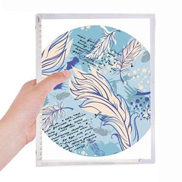 Imagem de Caderno de anotações de folhas soltas com bolinhas do oceano e diário recarregável