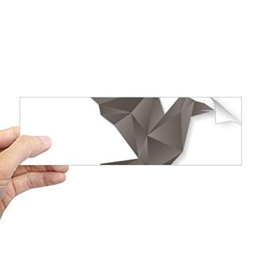 Imagem de DIYthinker Adesivo retangular abstrato geométrico corvo origami adesivo para janela notebook