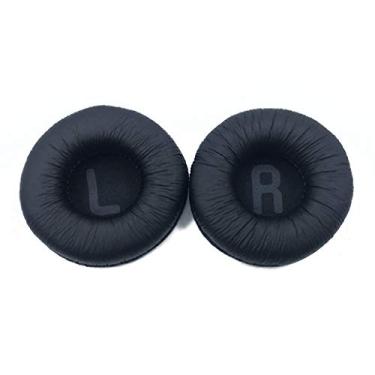 Imagem de 7haofang 1 par de almofadas de espuma de substituição para fones de ouvido JBL Tune600 T500BT T450 T450BT JR300BT 70 mm