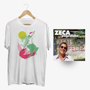 Imagem de Zeca Pagodinho CD Mais Feliz + Camiseta Soldado de Ogum Branca G