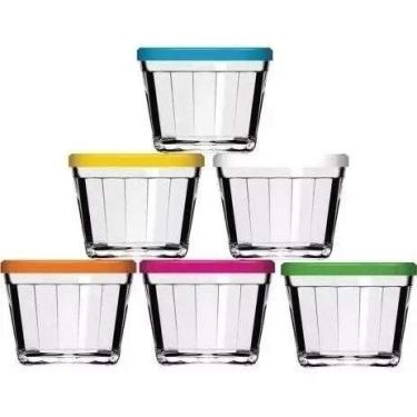 Imagem de Conjunto 6 Potes de Vidro 350ml Nadir Figueredo