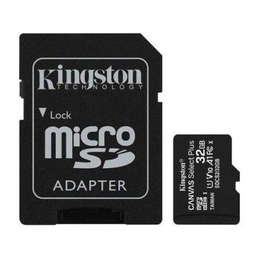 Imagem de Cartão De Memória 32Gb Micro Sd Kingston 10 - Com Adaptador Sd Canvas