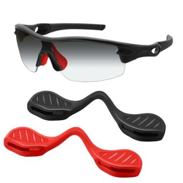 Imagem de Mryok Nosepiece Nosepiece Nosepiece para óculos de sol Oakley Radar Path EV RadarLock ajuste asiático - vermelho e preto