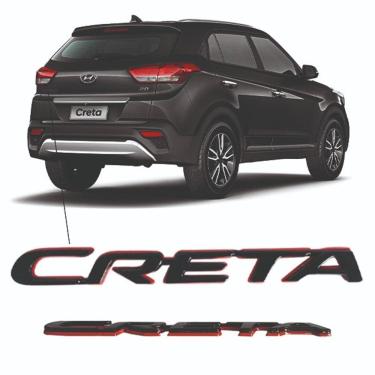 Imagem de Emblema Nome Para Carro Preto Red Line Creta