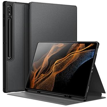 Imagem de JETech Capa para Samsung Galaxy Tab S8 Ultra 14,6 Polegadas 2022 com S Pen Suporte de Lápis, Suporte Fólio Slim Tampa Protetora Mesa, Ângulo de Visão Dupla (Preto)