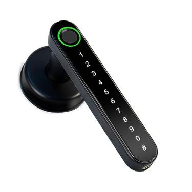 Imagem de Fechadura Bluetooth Tuya Smart Home Door Lock Wifi TTLock Senha de impressão digital Maçaneta elétrica Fechadura de porta de madeira (cor: TTLock) vision