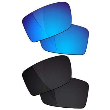 Imagem de RockShell Lentes polarizadas de reposição para óculos de sol Oakley Gascan OO9014 – Preto (Jet Black + Ice Blue)