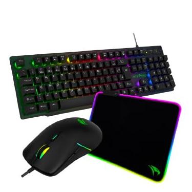 Imagem de Combo Teclado Mouse Mousepad Naja Vivensis - 417 Preto Bivolt