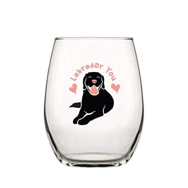 Imagem de Drinking Divas Black Lab Labrador You 15oz Stemless Wine Glass 2021 - Fun Gifts for Women, Mom, Best Friend, Sister, Girlfriend, Wife, Cute Dog Lovers - Adorable Birthday Mother's Day Present