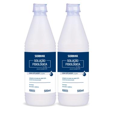 Imagem de Kit 2 Soro Fisiológico Sorimax Farmax 500ml