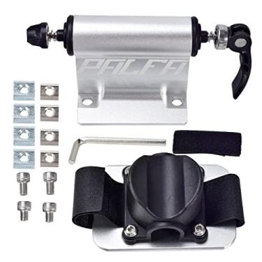 Imagem de Suporte universal para bicicleta de teto de carro | Suporte de garfo de suporte vertical para veículo | Suporte de alumínio para transporte de bicicleta de estrada de montanha | trava com segurança