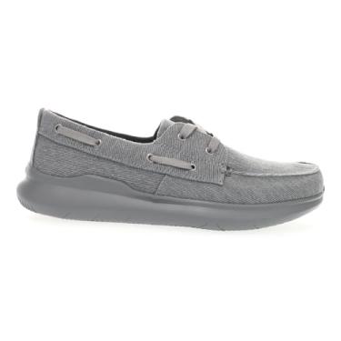 Imagem de Propét Sapato náutico masculino Viasol Lace, Cinza, 9.5 Wide
