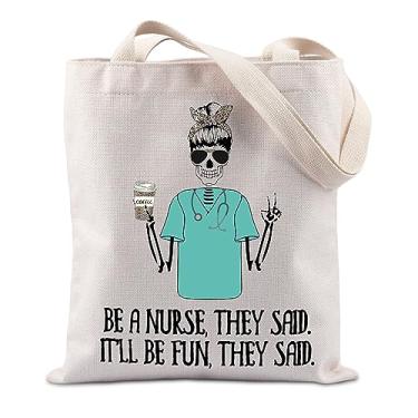 Imagem de TIIMG Presente de enfermeira Future Nurse Tote Bag Gift Nurse Gift Nursing Gifts, Be a Nurse, big