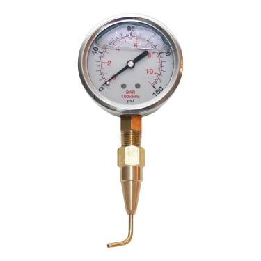 Imagem de Underhill Medidor de pressão de água e tubo Pitot de 160 psi, com indicador de discagem, testador, para jardim ao ar livre, irrigadores, sistema de irrigação, verificador de cabeça, A-HCGPK