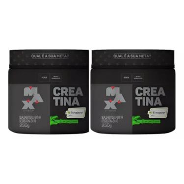Imagem de Kit 2x Creatina Monohidratada Creapure Linha Dino Em Pó 83 Doses Pote 250g Max Titanium