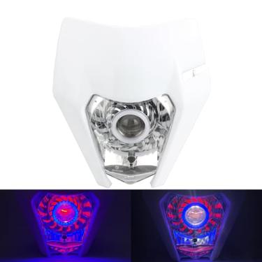 Imagem de PowerMotor Farol de LED Dirt Bike, Placa de Motocicleta Angel Eye Kit de Farol Frontal para SMC XC-W EXC EXC-F FC FE TC TE TX FX 125 250 300 350 450 500 650 690 2018-2023 Supermoto Motocross