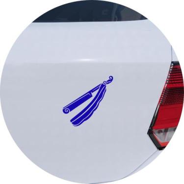 Imagem de Adesivo de Carro Navalha de Barbeiro - Cor Azul - Melhor Adesivo, Azul