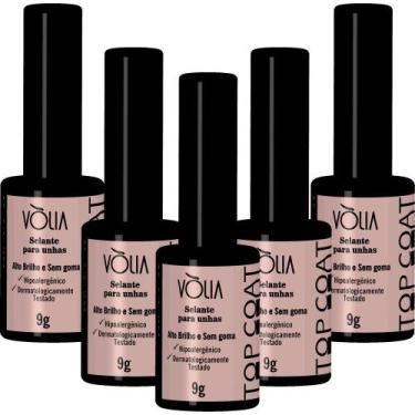 Imagem de 5UN Selante Para Unhas Em Gel Top Coat Finalizador 9g Volia - Vòlia