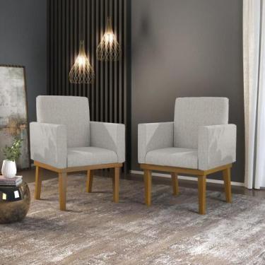 Imagem de Kit 02 Cadeiras Decorativa Reforçada Oferta Balaqui Linho - B BALAQUI 