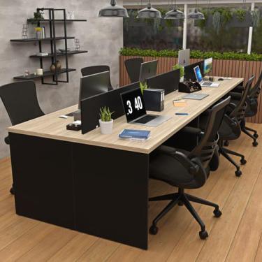 Imagem de Estação De Trabalho Escritório 1200x600 6 Lugares Netmobil, Dubai/Pret