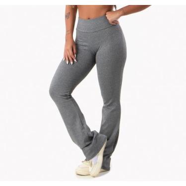 Imagem de Calça Flare Feminina Bailarina Suplex Boca de Sino Cintura Alta - blee