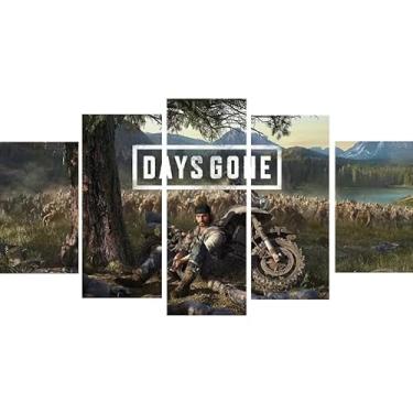 Imagem de Kit quadro decorativo 5 peças 95x60cm Days Gone