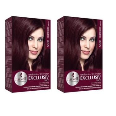 Imagem de Kit 2 TONALIZANTE HASKELL 5562 CASTANHO CLARO VERMELHO VIOL ESP