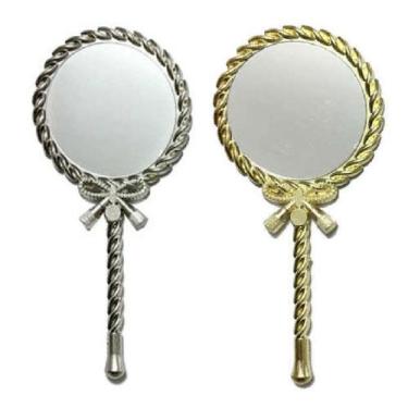 Imagem de 2 Espelhos De Mão Redondo Para Maquiagem Vintage Retro - Lance Makeup