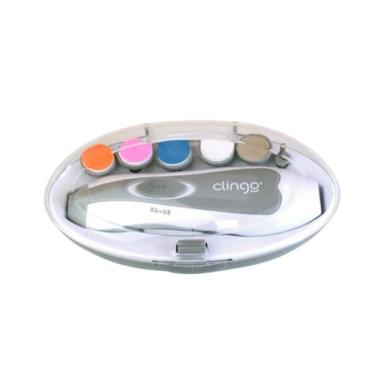 Imagem de Lixa de Unhas Elétrica Infantil e para Bebê Cinza e Branco - Clingo