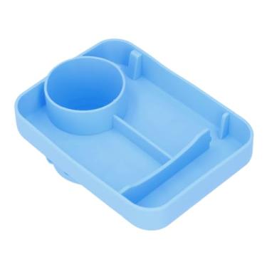 Imagem de Suporte de Copo Multifuncional para Carro de bebê Com Rack de Armazenamento de Lanches, para Lanches e Bebidas Em Movimento, Feito de Material de Silicone Premium (Azul)