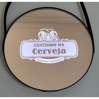 Imagem de Cantinho do Café, Churrasco, Cerveja, Iluminado em Espelho Adnet 35x35