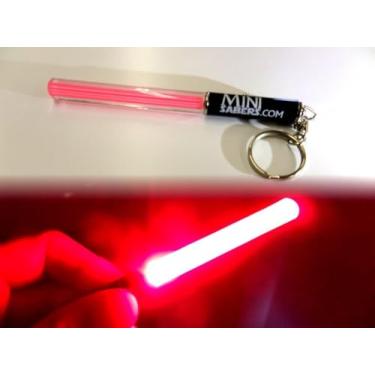 Imagem de RED Mini Light Stick Keyring Party Clubs Light Sticks LED Dance Saber Parties V. Cool RED, Green, Blue, White Or Pink (RED)