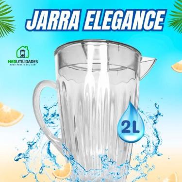 Imagem de Jarra Chique 2l Elegance Para Suco Agua ROSA/ AZUL/VERDE/CRISTAL - Mic
