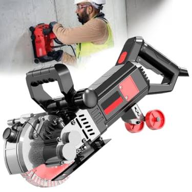 Imagem de 星姿 Caçador elétrico de parede 8800w, máquina de corte de parede de concreto portátil, orientação de luz, profundidade ajustável, tangibilidade de ângulo reto, com 10 dentes de serra, com caixa de