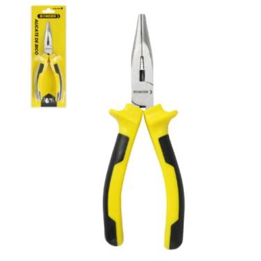 Imagem de Alicate De Bico Fino Longo Meia Cana 6 Polegadas 165mm Cabo Emborracha