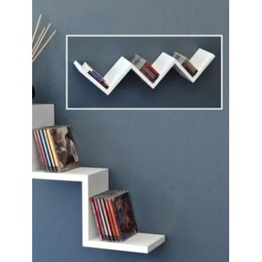 Imagem de Prateleira Nicho Branco MDF Quarto Sala P/ Livro Jogo Luxo (48) - Move