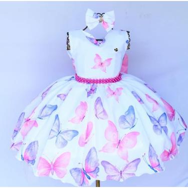 Imagem de Vestido Infantil Jardim Encantado Festa Luxo E Tiara - Pingo De Gente 