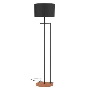 Imagem de Luminaria de chao com pés de ferro preto com cupula Preto - LCN Moveis