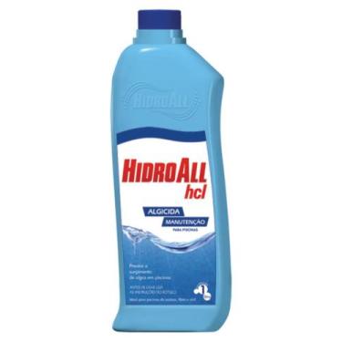 Imagem de HCL Algicida Manutenção Eliminador de Algas Hidroall 1l