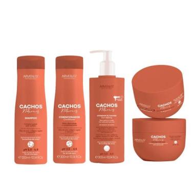 Imagem de Kit Arvensis Cachos Naturais Cabelo Ondulado Vegan (5 Prod)