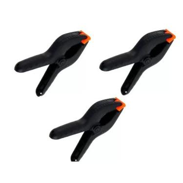 Imagem de Kit 3 Grampos 3 Polegadas Plástico 3" 75mm Marceneiro Informartica - F