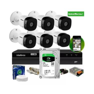 Imagem de Kit Intelbras 6 Cam 1120 Ir 20m Dvr 8 Canais Mhdx 1108 C/ Hd