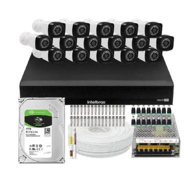 Imagem de Kit Cftv 16 Câmeras Segurança Full 2mp Dvr Intelbras  c/ Hd 1Tb