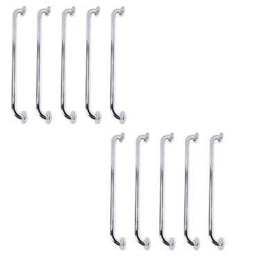 Imagem de Barra de Apoio 70cm Inox Kit 10 Unidades Idoso Deficiente Cadeirante G