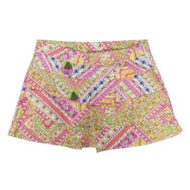 Imagem de Shorts Look Jeans Saia Pink - UNICA - 18, 36