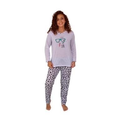 Imagem de KIT 2 Pijamas Feminino Inverno Manga Longa Malha Atacado - SLEEP PIJAM