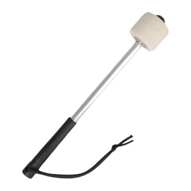 Imagem de harayaa Baqueta antiderrapante para malho de tambor, vara de tambor em feltro, varas de percussão, malho de baixo para prática solo de concerto ao ar livre