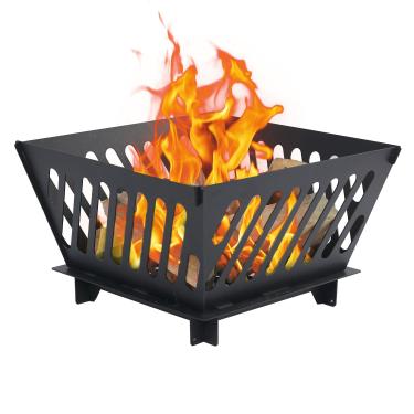 Imagem de LTSEAME Fogueira portátil de 63,5 cm para lareira externa dobrável adequada para acampamento, piqueniques, pátios, fogueiras de jardim e lenha ao ar livre com bolsa de armazenamento