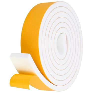 Imagem de Amzjjle Vedação de Vedação Contra Intempéries(2"x1/2") para Janela de Porta, Fita de Espuma de Alta Densidade de 10 Pés, Isolamento Acústico, Tira de Isolamento, Vedantes de Porta (2 Polegadas X 1/2 P