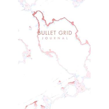 Imagem de Bullet Grid Journal: Rose Gold and White Marble Dot Grid Notebook/Journal (6 x 9 inches) - 120 Dot Pages
